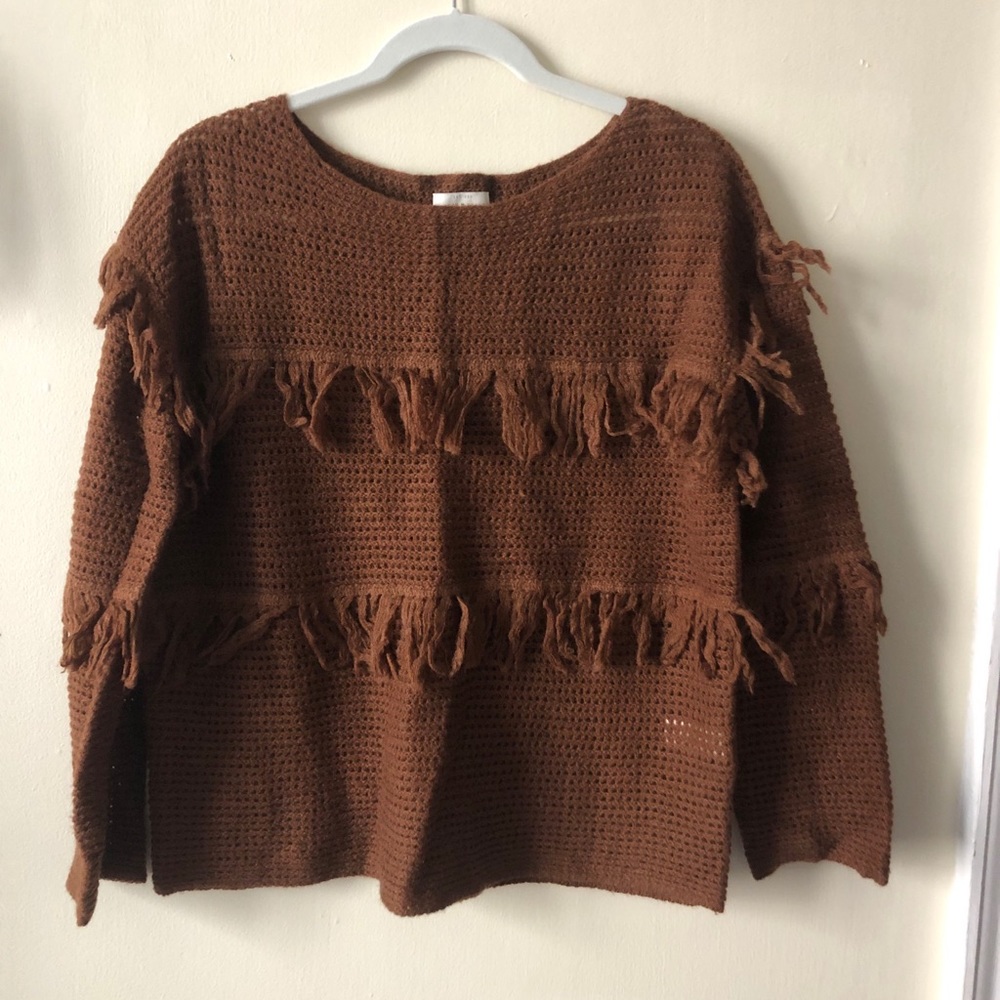 Lucky Brand Brown Crew Neck Sweater